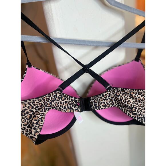 Victoria Secret PINK Animal Print Multiway Bra Underwire Unpadded Size 34DD - Picture 4 of 4